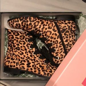 Kate Spade Romia Leopard print Calf Hair Booties